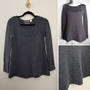 Anthropologie Guinevere Minimalist Capsule Feminine Chunky Gray Sweater‎ L